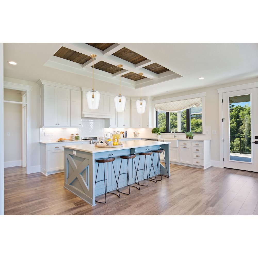 Z-Lite 1 Light Pendant, Burnished Brass