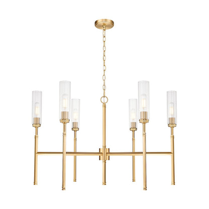 Z-Lite 6 Light Chandelier, Modern Gold