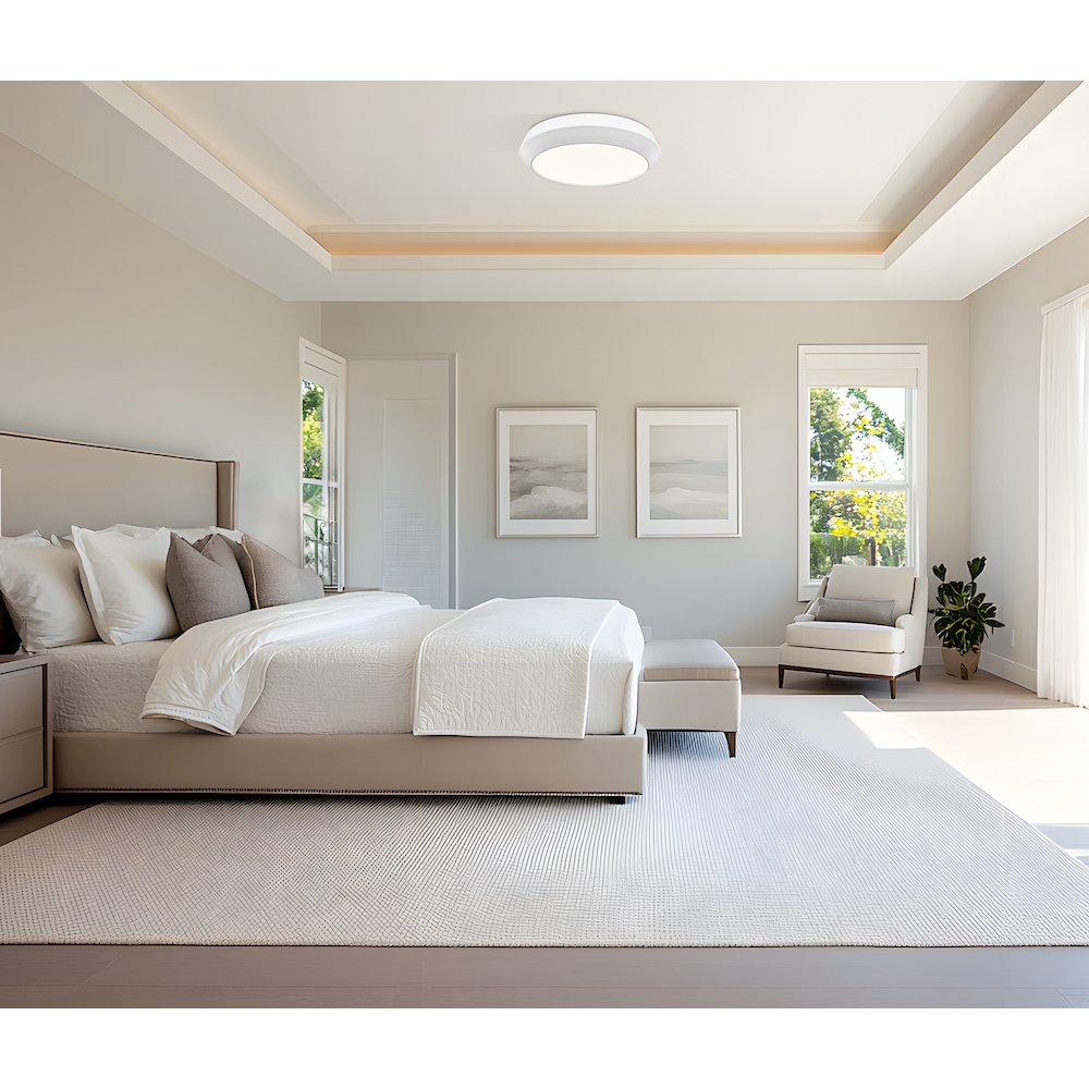 Z-Lite 1 Light Flush Mount, Matte White