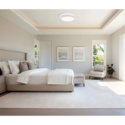Z-Lite 1 Light Flush Mount, Matte White