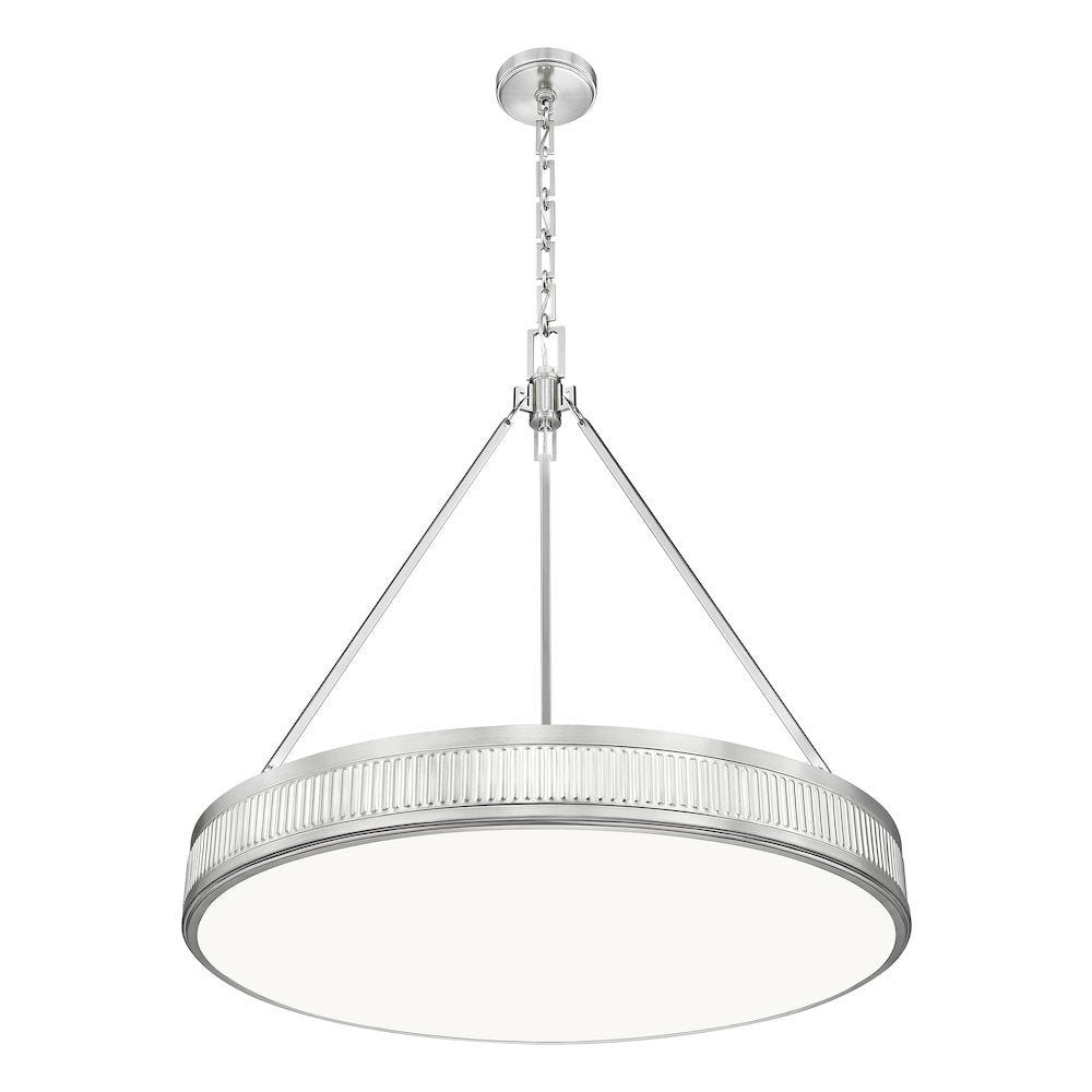 Z-Lite 3 Light Pendant, Satin Nickel