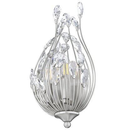 Z-Lite 2 Light Wall Sconce, Brushed Nickel