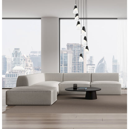 Z-Lite Aimie 7 Light Chandelier, Matte Black