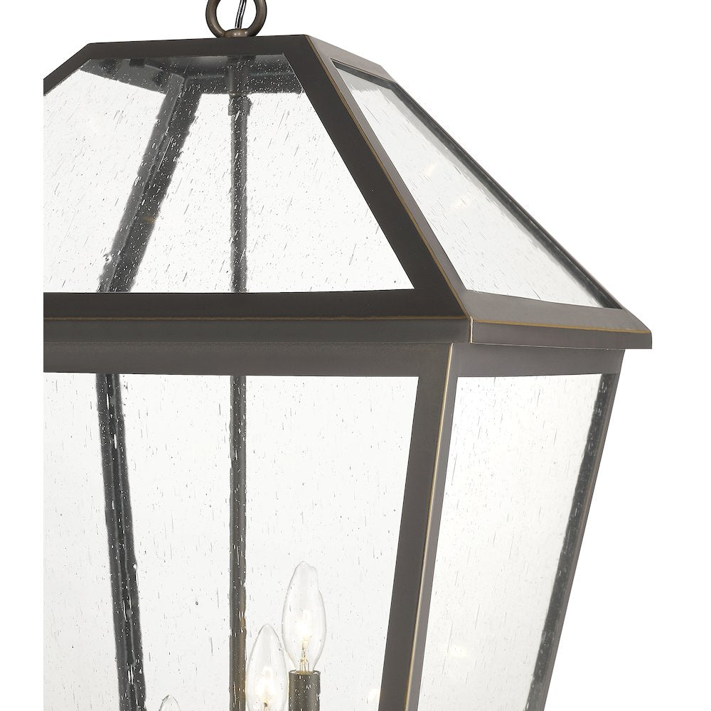 Z-Lite Talbot 4 Light Outdoor Chain Mount Ceiling Fixture, Oil Rubbed Bronze