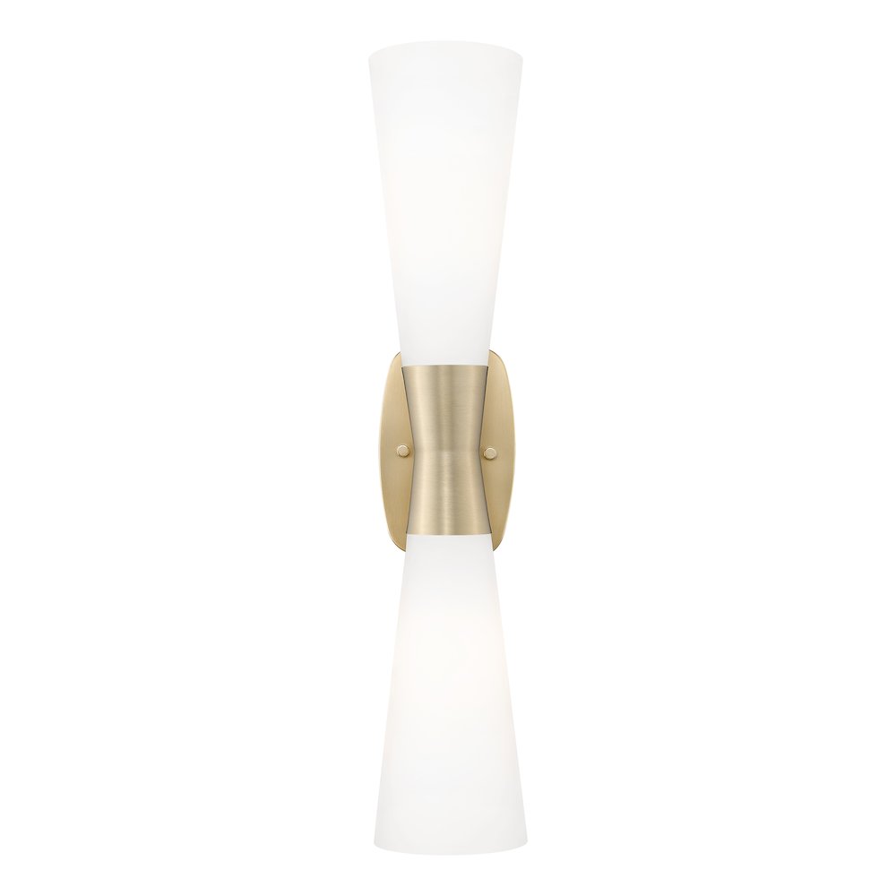 Z-Lite 2 Light Wall Sconce, Modern Gold
