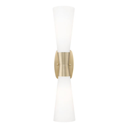Z-Lite 2 Light Wall Sconce, Modern Gold