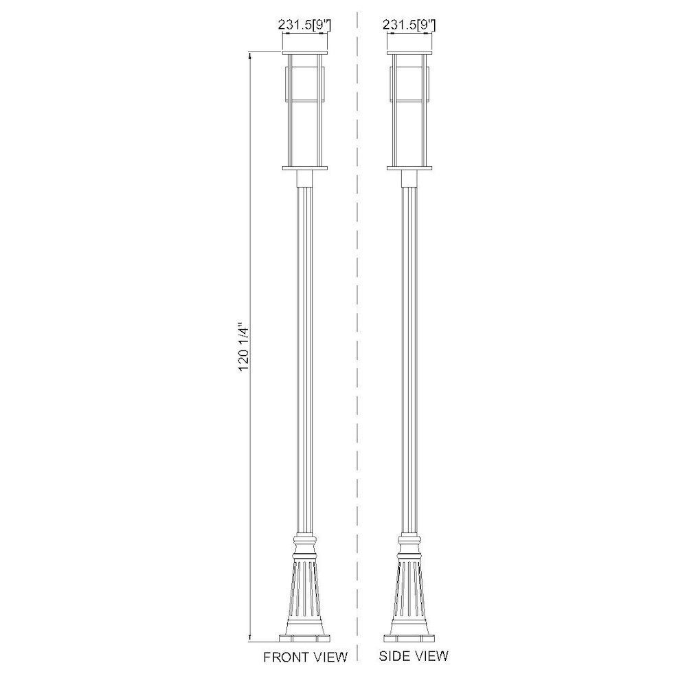 Z-Lite 1 Light Outdoor Post Mounted Fixture