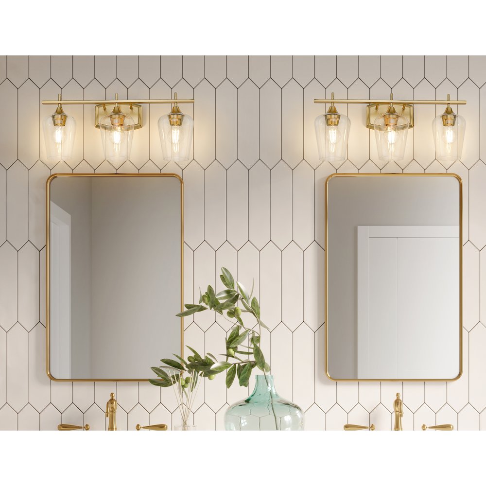 Z-Lite 3 Light Vanity, Burnished Brass