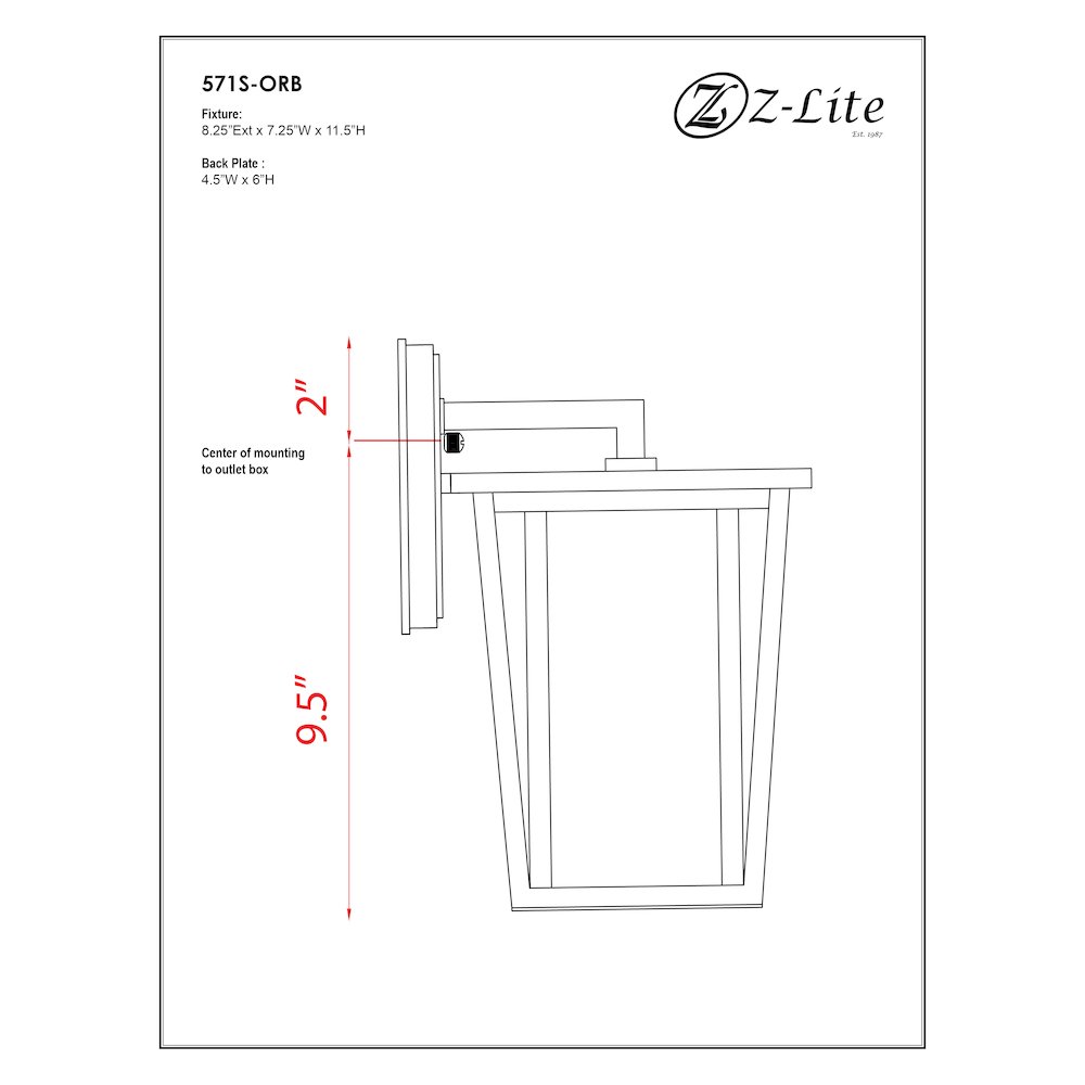 Z-Lite 1 Light Outdoor Wall Light