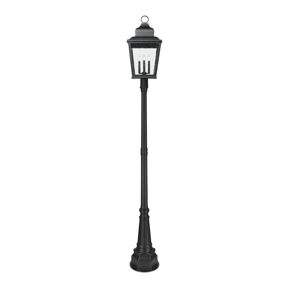 Z-Lite 4 Light Outdoor Post Mounted Fixture, Sand Black