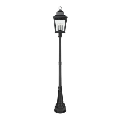 Z-Lite 4 Light Outdoor Post Mounted Fixture, Sand Black