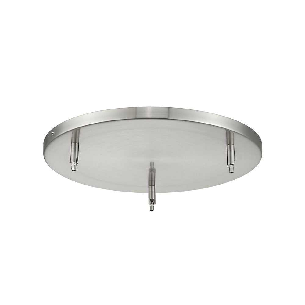Z-Lite 3 Light Ceiling Plate, Brushed Nickel Frame Finish