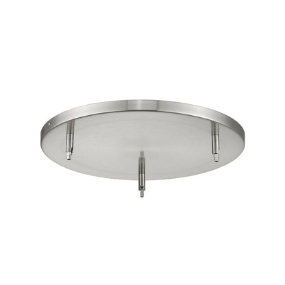 Z-Lite 3 Light Ceiling Plate, Brushed Nickel Frame Finish