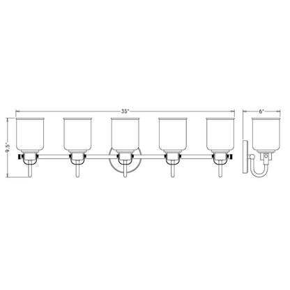 Z-Lite 5 Light Vanity