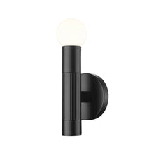 Z-Lite Stari 1 Light Wall Sconce in Matte Black color, Steel frame