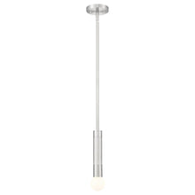 Z-Lite Stari 1 Light Pendant in Brushed Nickel color, Steel frame