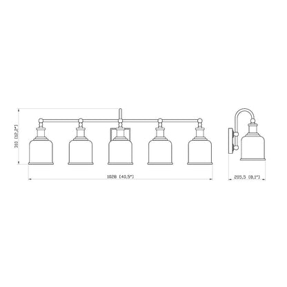 Z-Lite 5 Light Vanity