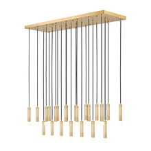 Z-Lite Stari 23 Light Linear Chandelier in Modern Gold color, Steel frame