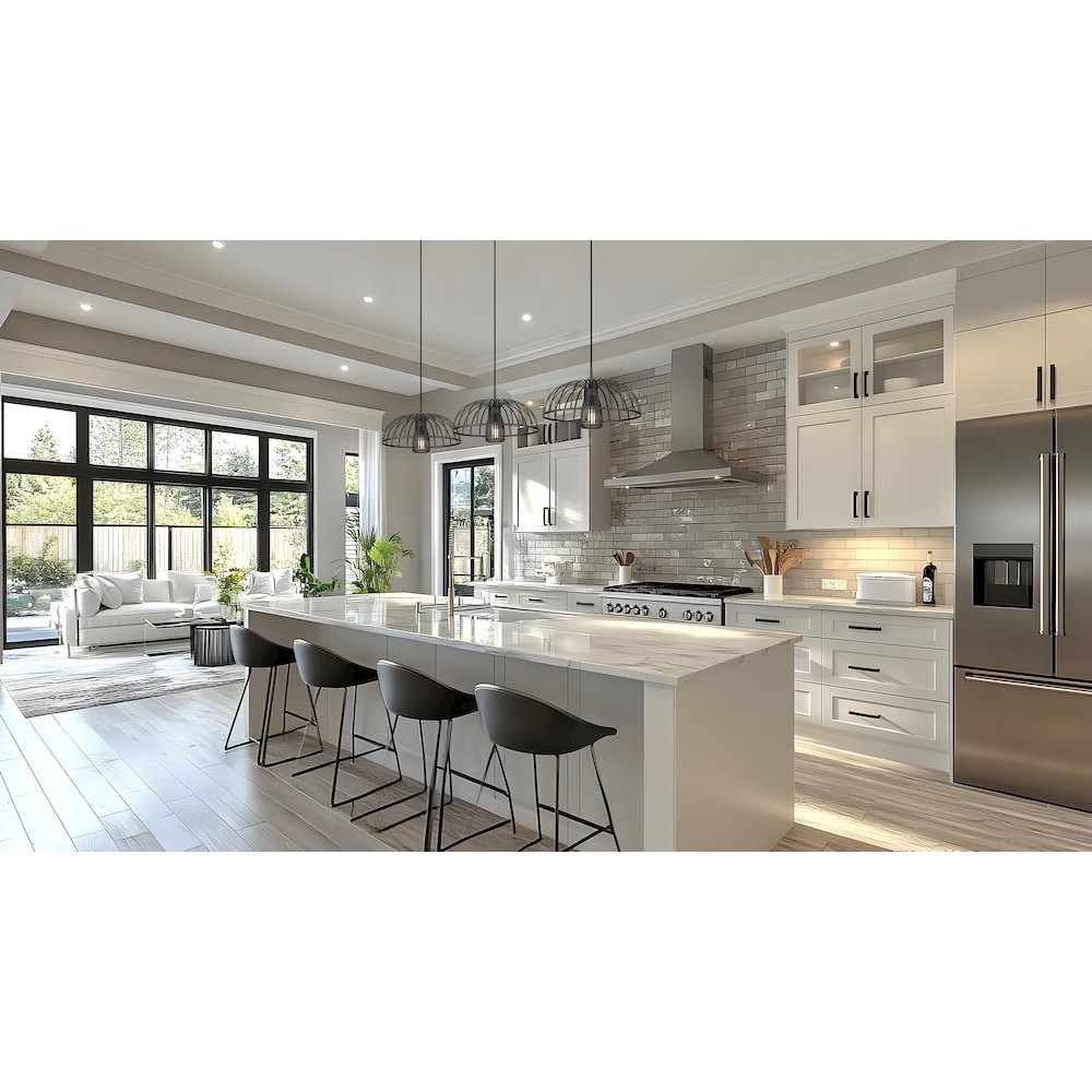 Valencia 3 Light Matte Black Linear Chandelier