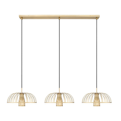 Valencia 3 Light Modern Gold Linear Chandelier