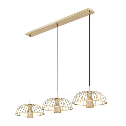 Valencia 3 Light Modern Gold Linear Chandelier