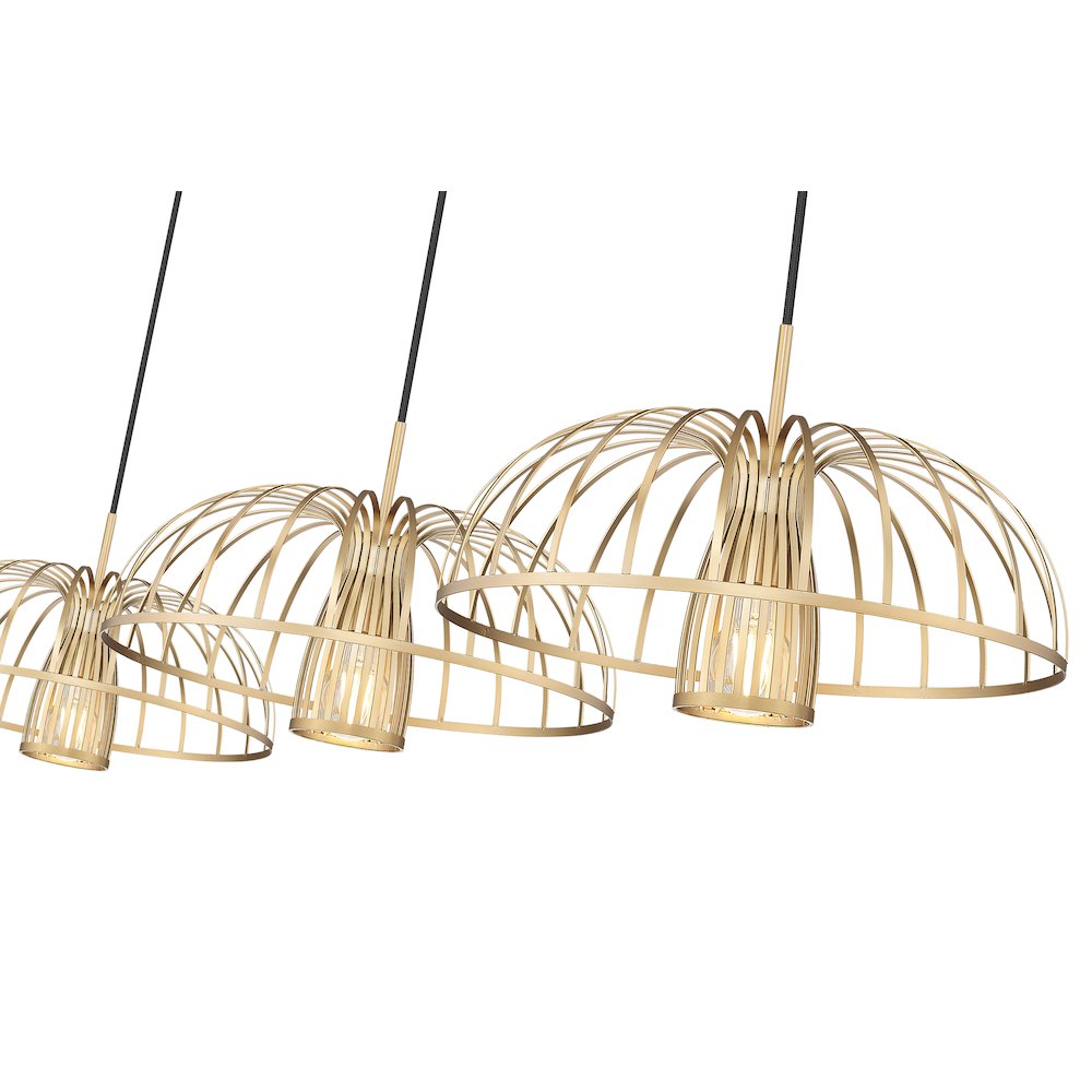 Valencia 3 Light Modern Gold Linear Chandelier