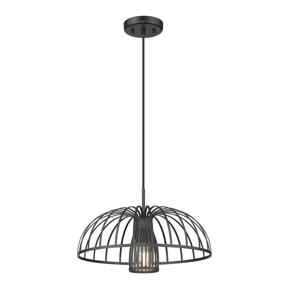 Valencia 1 Light Matte Black Pendant