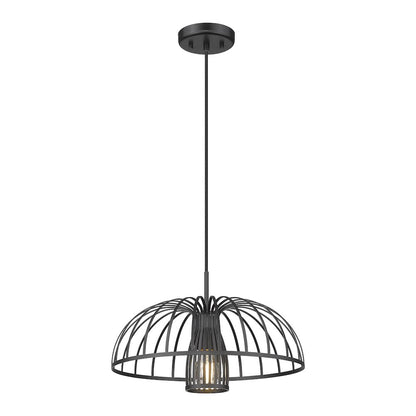 Valencia 1 Light Matte Black Pendant
