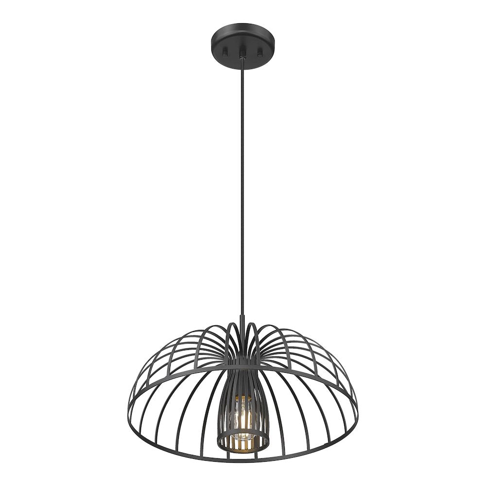 Valencia 1 Light Matte Black Pendant