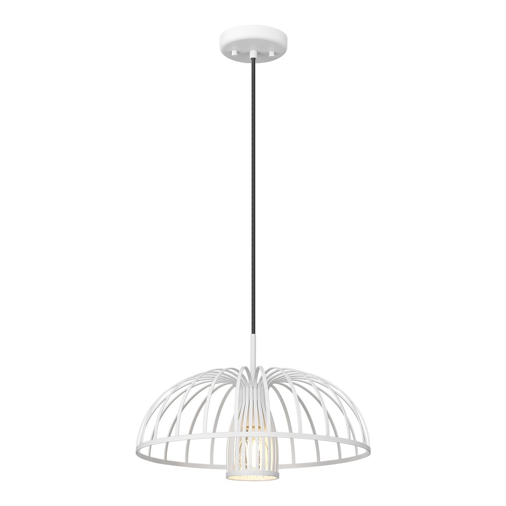 Valencia 1 Light Texture White Pendant
