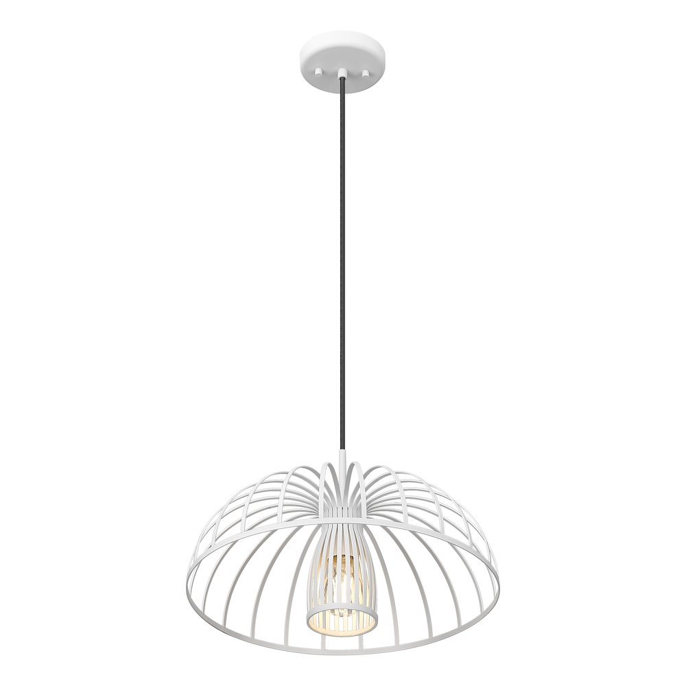 Valencia 1 Light Texture White Pendant