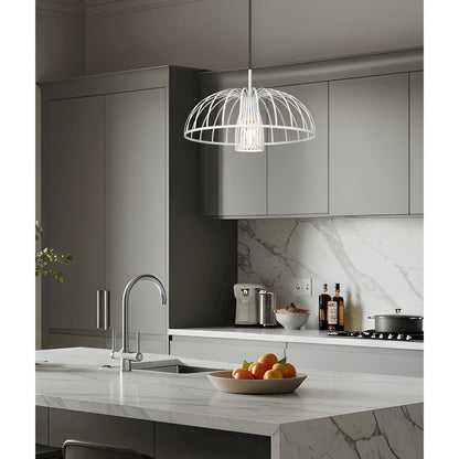 Valencia 1 Light Texture White Pendant