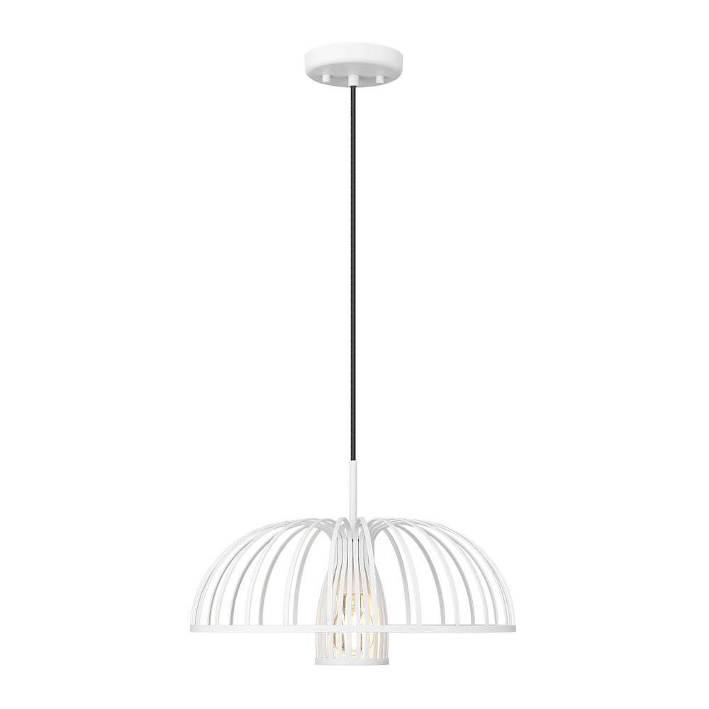 Valencia 1 Light Texture White Pendant