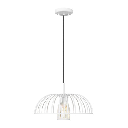 Valencia 1 Light Texture White Pendant