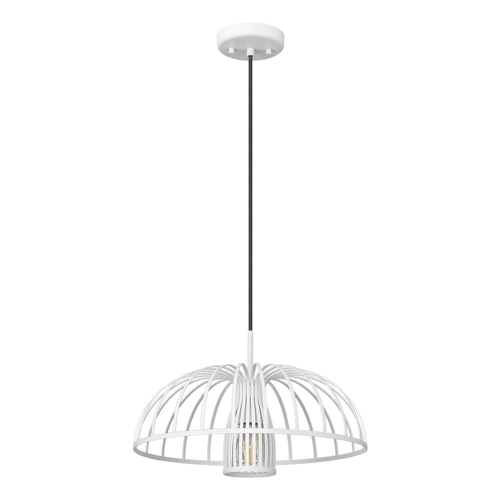 Valencia 1 Light Texture White Pendant