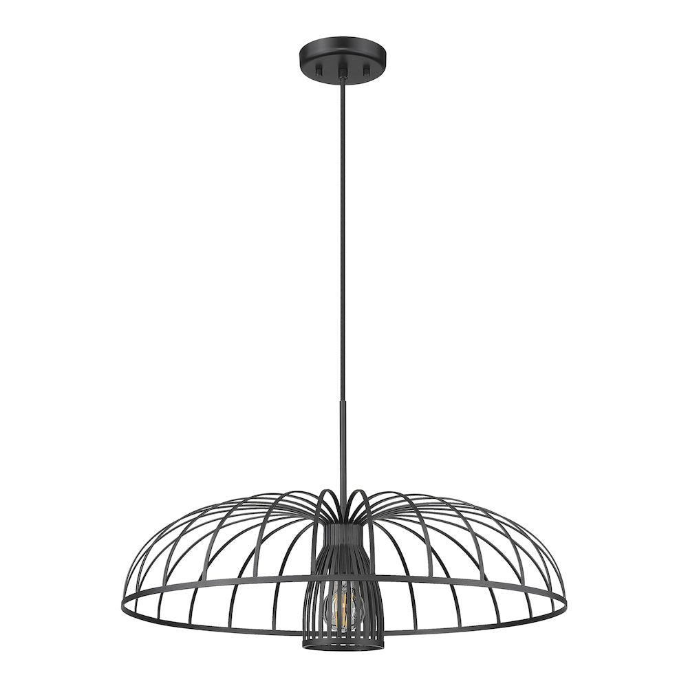 Valencia 1 Light Matte Black Pendant