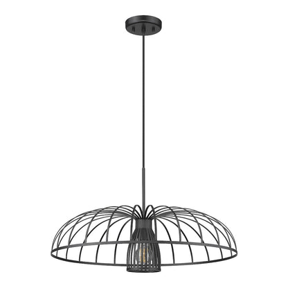 Valencia 1 Light Matte Black Pendant