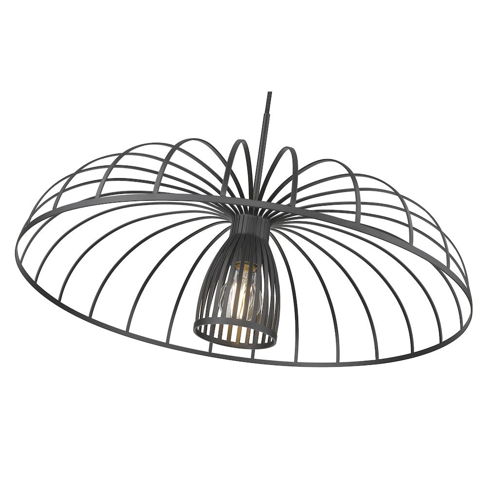 Valencia 1 Light Matte Black Pendant