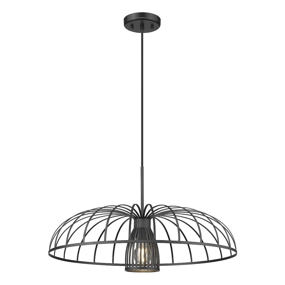 Valencia 1 Light Matte Black Pendant