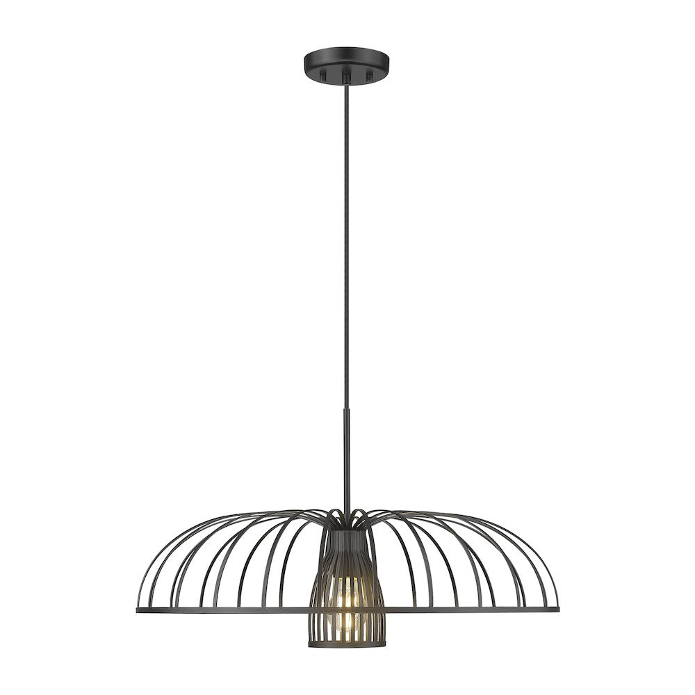 Valencia 1 Light Matte Black Pendant