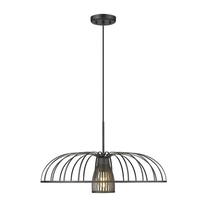 Valencia 1 Light Matte Black Pendant