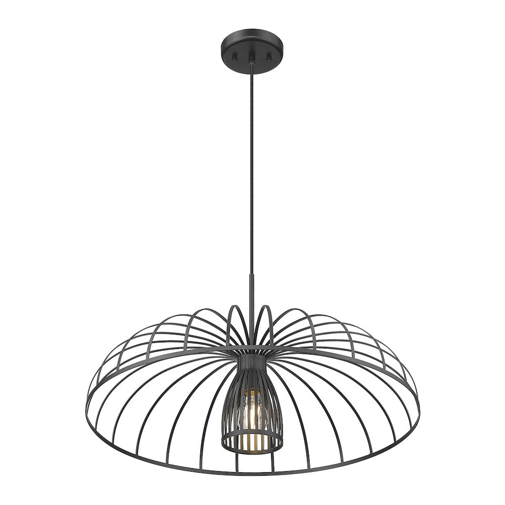 Valencia 1 Light Matte Black Pendant
