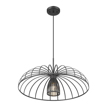 Valencia 1 Light Matte Black Pendant