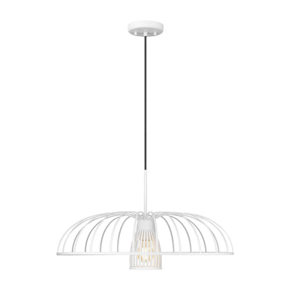 Valencia 1 Light Texture White Pendant