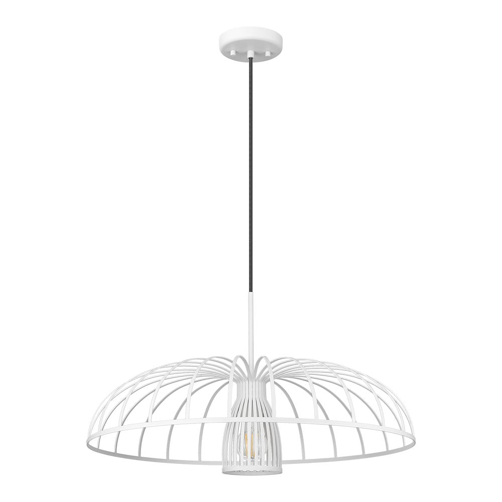 Valencia 1 Light Texture White Pendant