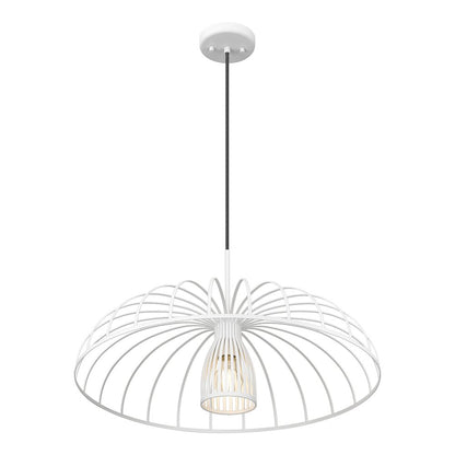 Valencia 1 Light Texture White Pendant