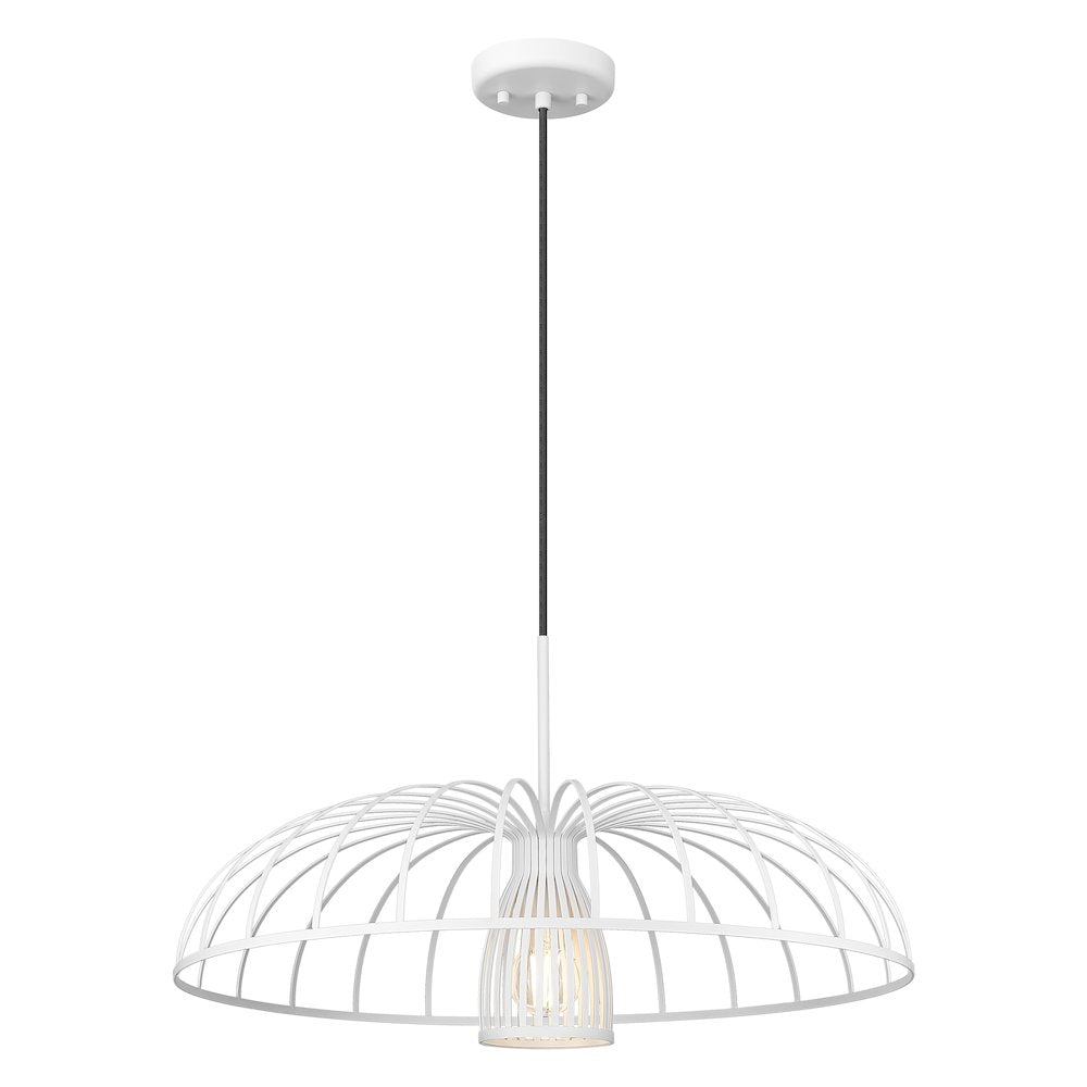 Valencia 1 Light Texture White Pendant