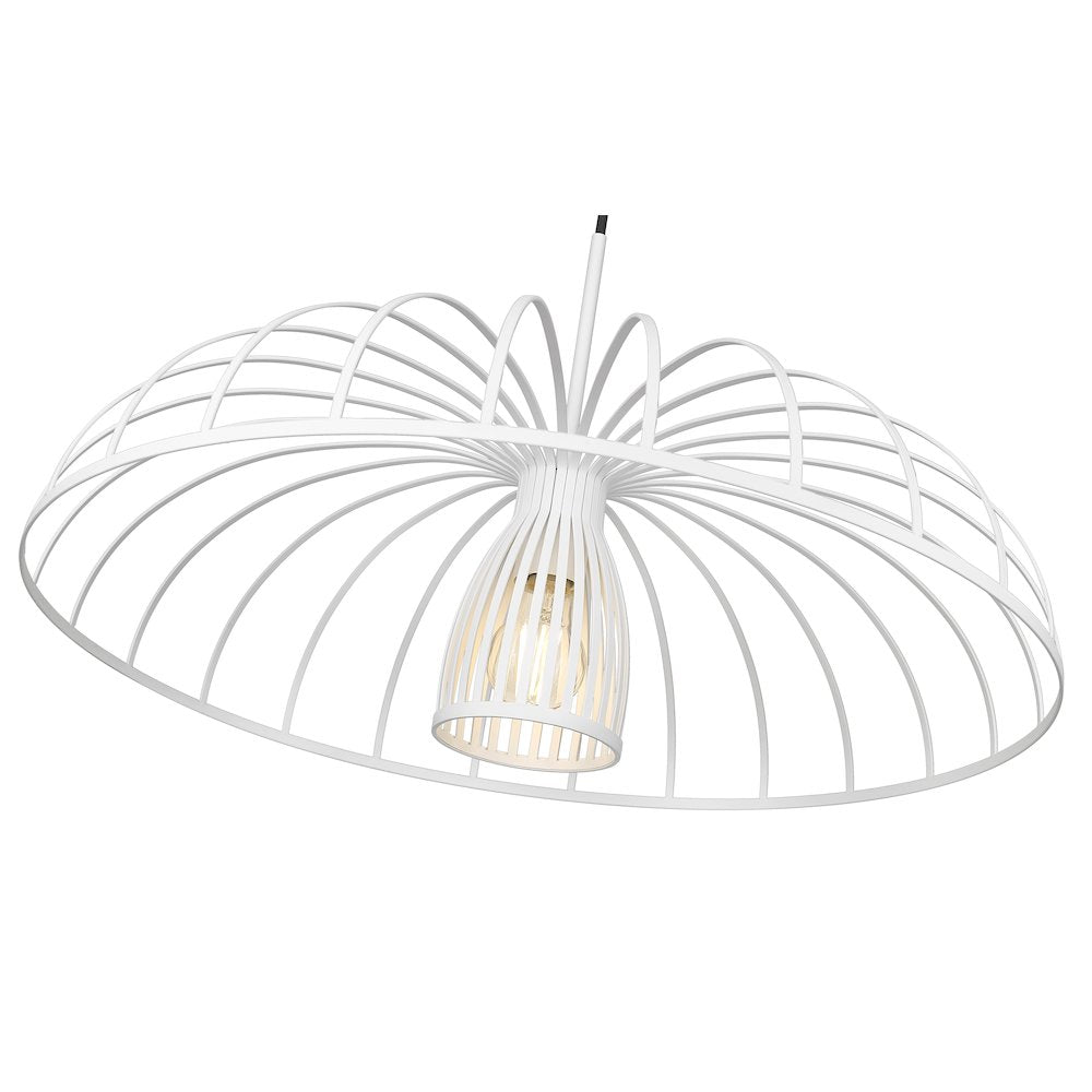 Valencia 1 Light Texture White Pendant