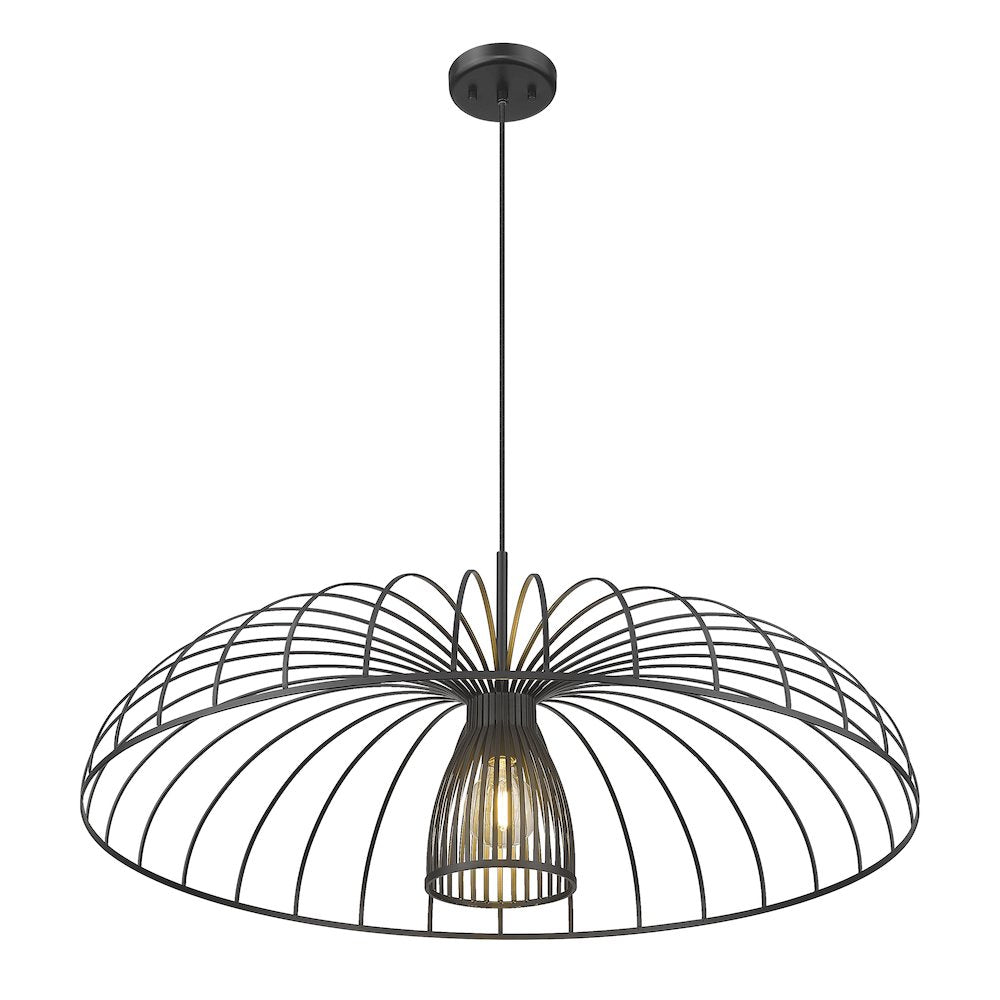 Valencia 1 Light Matte Black Pendant