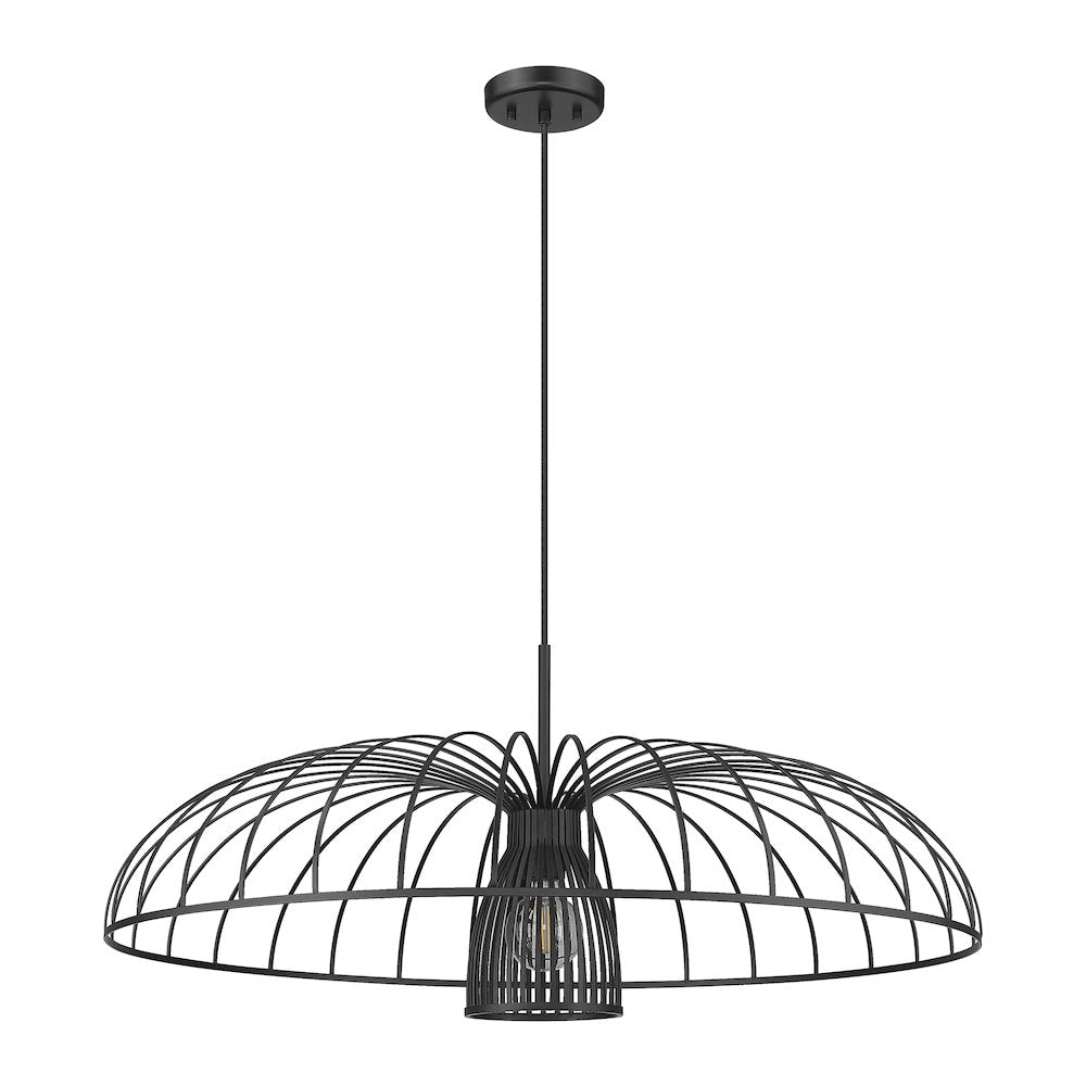 Valencia 1 Light Matte Black Pendant